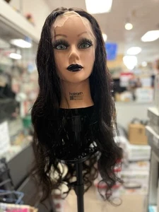 28” 13x4 Lace Front Wig Human Hair Natural Brown. Free Part - Picture 1 of 11
