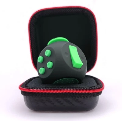 theFube Fidget Cube (Nero e Verde) Cubo Antistress Adulti e Bambini in Versione - Immagine 1 di 4