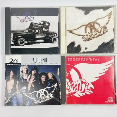 Лот из 4 компакт-дисков Aerosmith Pump Greatest Hits Get A Grip Best Of Millennium - Изображение 1 из 4