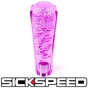 PURPLE DIAMOND SHIFT KNOB MANUAL SHORT GEAR CLEAR BUBBLE 6" 12X1.25 K63 - Picture 1 of 1
