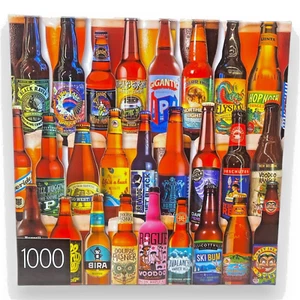 Spin Master Jigsaw Puzzle-1000 Piece-Craft Beer Bottles-20 X 27-Complete - Picture 1 of 5