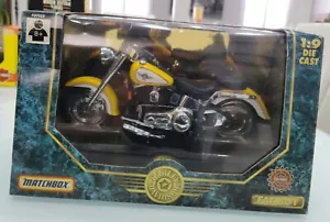 HARLEY DAVIDSON FAT BOY MATCHBOX 1:9 OFFICIAL LICENSED PRODUCT 1995 DIECAST - Picture 1 of 9