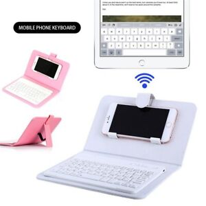 Portable PU Leather Wireless Keyboard Case for iPhone Protective Mobile Phone wi
