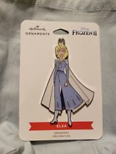 Hallmark Frozen II Elsa flat metal Christmas ornament 2021 NEW