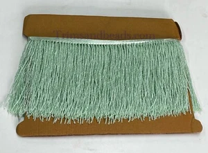 5 Yard Schraube - 6" MINTGRÜN Perlen Glas KUGEL Perle Fransen Lampe Kostüm Borte - Bild 1 von 2