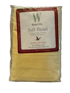 Wamsutta Soft Blend Yellow Queen Flat Sheet 2 Available - Picture 1 of 3