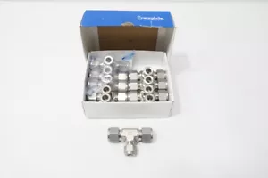 Box Of 10 Swagelok SS-810-3-8-6 Stainless Tee 1/2in Tube 1/2in Tube 3/8in Tube - Picture 1 of 5