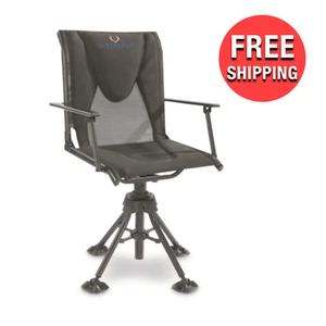 Outdoor Hunting Sports Blind Swivel Foldable Seat Portable Chair with Armrests - Picture 1 of 12