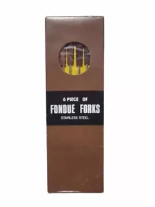 Vintage Forks, Vintage Fondue Forks, 6 Pc of Fondue Forks Stainless Steel - Picture 1 of 5