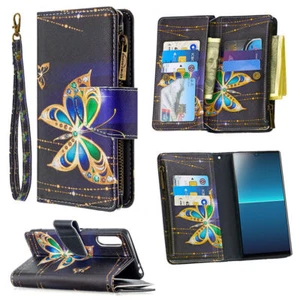 Butterfly Wallet Phone Case For iPhone Huawei Samsung Xiaomi OPPO Infinix LG Mot - Picture 1 of 9
