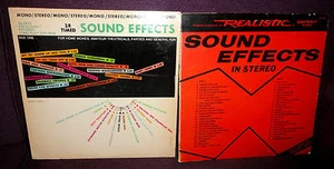 2 x REALISTIC EARLY 70s US SOUND EFFECTS VINYL LPs DLP-166 mono / 50-2018 stereo - Picture 1 of 5