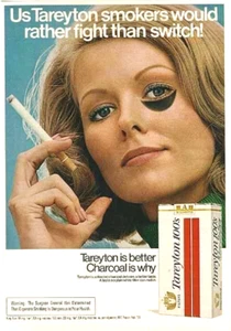 Vintage Tareyton Zigaretten Werbung Rahmen Druck 17x12 - Bild 1 von 1