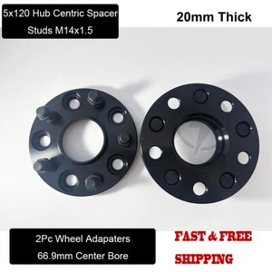 2Pc GM 5X120 Hub Centric Wheel Spacers 20mm For Chevy Buick Pontiac GMC Cadillac - Picture 1 of 7