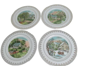 Currier & Ives Four Seasons Sammelteller 4er Set - Bild 1 von 6