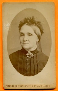 CDV Glasgow, Scotland, Portrait of a Lady, by Paterson, circa 1880s Backstamp - Picture 1 of 3