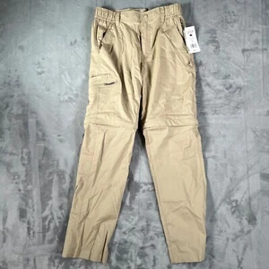 NWT Dakota Grizzly Men's Khaki Convertible Zip-Off Pants 61919-001SW (Small) - Picture 1 of 14