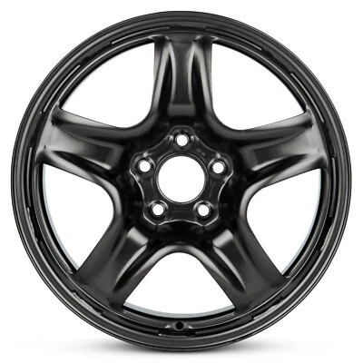 New Wheel For 2004-2010 Pontiac G6 17 Inch Black Steel Rim - Image 1 of 4