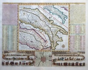 EUROPA CARTOLINA INCISIONE RAME ITALIA ROMA LA REPUBLIQUE ROMAINE CHATELAIN 1720 - Foto 1 di 1