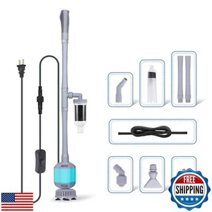 hygger 360GPH Limpiador de grava para acuario eléctrico, 5 en 1 Automático Fish Tank Cl - Imagen 1 de 5