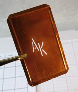 AK AK monogram initials letters antique stencil copper metal plate VTG names - Picture 1 of 11