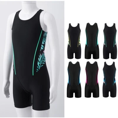 Niños Niñas Traje de baño Mono corto de una pieza Traje de baño Monokini Bikini Foto 1 de 4