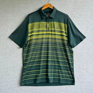 Under Armour Polo Shirt Mens Extra Large Green Yellow Playoff Collared Golf - Picture 1 of 12