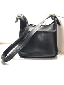 VINTAGE COACH CLASSIC LEGACY ZIP Black Leather Crossbody Shoulder Purse Bag 9966