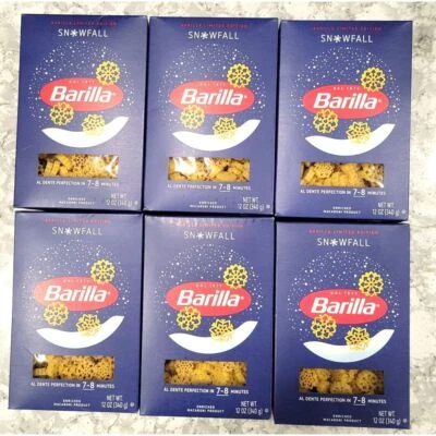 Barilla Snowfall Pasta Limited Edition Holiday 12 oz - Lot of 6 - SHIPS SAME DAY - Image 1 of 4
