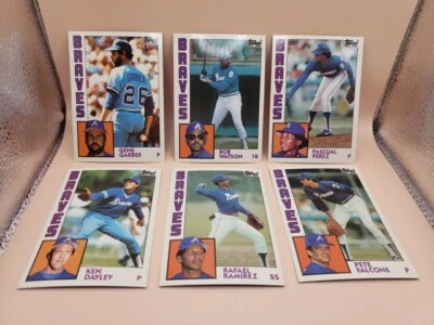 1984 Topps Tiffany Baseball Atlanta Braves ~6~ Cards Mint Condition - Image 1 of 4
