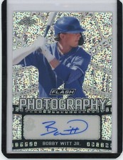 2021 LEAF FLASH BASEBALL BOBBY WITT JR #FF-BWJ PHOTOGRAPHY SPECKLE AUTO