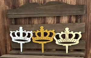 Tiara corona de plástico adorno de pastel pieza decorativa tú eliges el color - Imagen 1 de 8