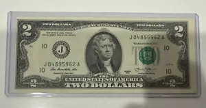 2013 $2 Dollar Bill - Rare Errors! Border Misalignment & Light Ink-Uncirculated - Picture 1 of 11