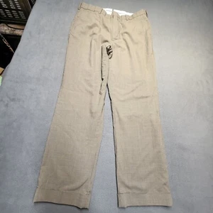 BROOKS BROTHERS Fitzgerald Pants Mens 33x28 Wool Blend Micro Houndstooth - Picture 1 of 10