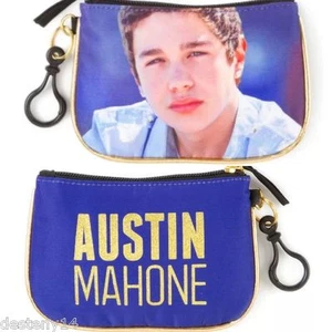 Austin Mahone Girls Gold Trim Coin Purse AM Mahomie Zip Top Closure One Size New - Picture 1 of 12