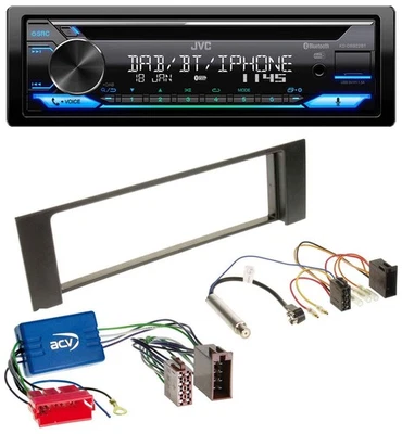 JVC Bluetooth MP3 USB DAB CD Autoradio für Audi A4 B6 00-04 Aktivsystem Mini-ISO - Bild 1 von 4
