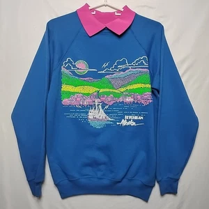 Vintage 90s Alaska Pullover Sweatshirt Size M Puffy Paint Ketchikan AK - Picture 1 of 4