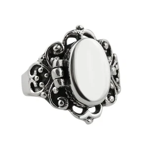 Anillo Venenoso Pergamino Victoriano - Plata de Ley - Talla 6 - Imagen 1 de 2