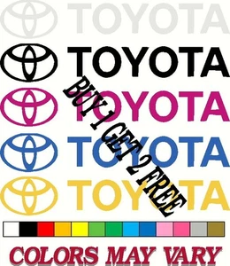 Toyota Decals BUY 1 GET 3 FREE Toyota Car Truck FREE SHIPPING - Picture 1 of 2