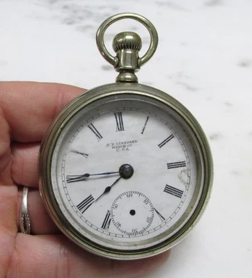 Antique 1904 New York Standard Pocket Watch w/ Swing-Out Case; 7Jewels ~ 9-D776 - Image 1 of 4