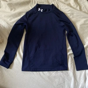 Under Armour Fitted Ysm/jp/ch Shirt Youth coldgear Long Sleeve Navy Sport   - Picture 1 of 9