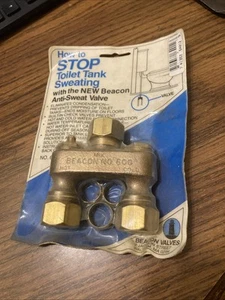 Beacon No. 640 Anti-Sweat Toilet Tank Valve Solid Brass - Picture 1 of 2