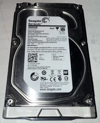 Disco duro Seagate Barracuda ST3000DM001 3 TB 7200 RPM SATA 3,5′′ - Probado y limpio Foto 1 de 2