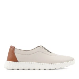 Ciabatte donna pelle beige plateau pelle autunno primavera senza chiusura - Foto 1 di 12