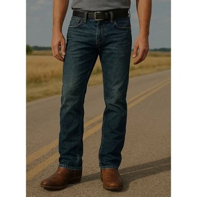 Vintage H & M ORIGINAL REGULAR WAIST STRAIGHT LEG Men's Blue Jeans Size 34 - Image 1 of 4