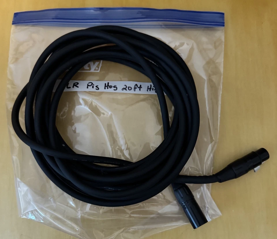 Cable de micrófono Pig Hog 20’ XLR coleta HOG-20-XLR audio profesional Foto 1 de 1