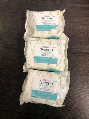 3x Aveeno Calm + Restaurar Toallitas Desmaquillantes Nutritivas Piel Sensible 25 ct. Foto 1 de 2