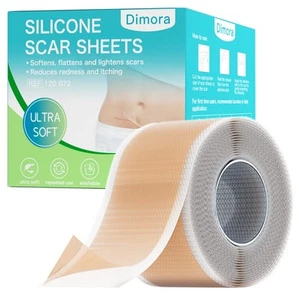 Medical Grade Silicone Scar Sheets - Ultra Soft Silicone Scar Tape (1.6”x120"... - Picture 1 of 7