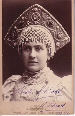 Katharina Schratt - Kabinettfoto von 1894 - original signiert - Bild 1 von 2