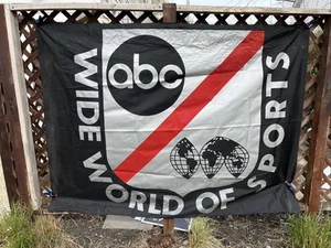 Seltenes 5'X7' Vintage ABC "Wide World of Sports" Banner - Bild 1 von 16