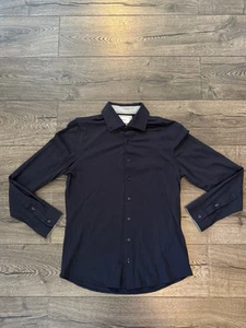 Brax Camicia Uomo Small 37/38 Blu Daniel J Bottoni Hi Flex Preppy Casual Formale - Foto 1 di 13